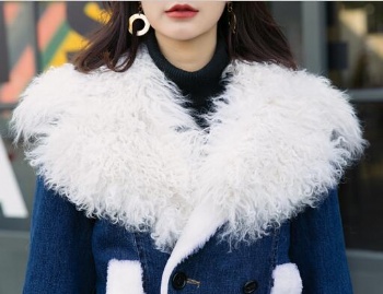  17226 Demin lamb shearling coat	