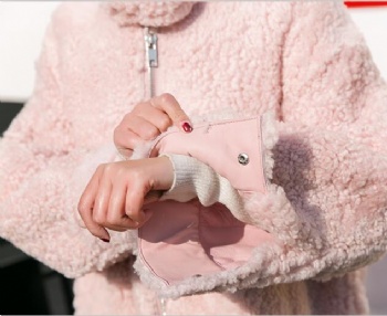  17229 澳洲羊羔毛大卷花皮毛一体夹克	