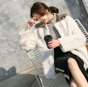  17250 Austrial lamb shearling coat	