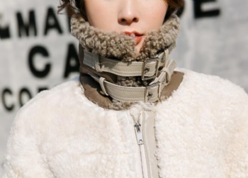  17250 Austrial lamb shearling coat	