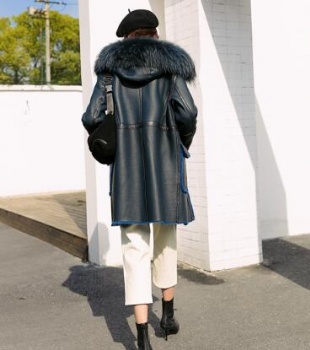  17144 澳洲羊羔毛皮毛一体夹克	