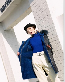  17144 澳洲羊羔毛皮毛一体夹克	