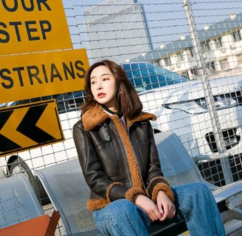 17152 Austrial lamb shearling coat