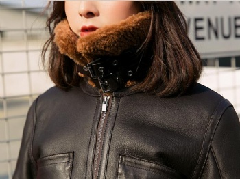  17151 澳洲羊羔毛短款皮毛一体	