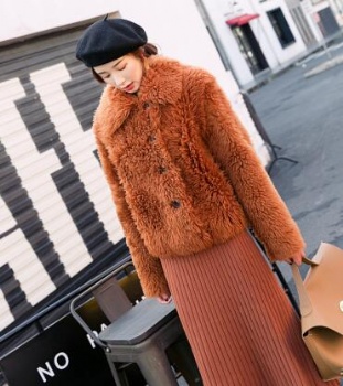  17227 Turkey Merino Lamb Shearling coat	