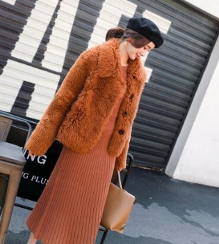  17227 Turkey Merino Lamb Shearling coat	