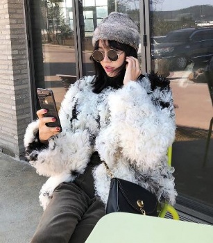 17268 Spain Tigrado lamb Shearling Coat