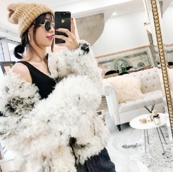  17268 Spain Tigrado lamb Shearling Coat	