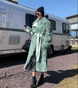 17241 Spain Tigrado lamb Shearling Coat