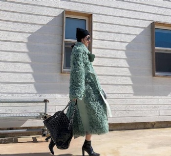  17241 Spain Tigrado lamb Shearling Coat	