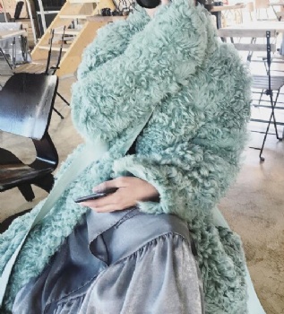  17241 Spain Tigrado lamb Shearling Coat	