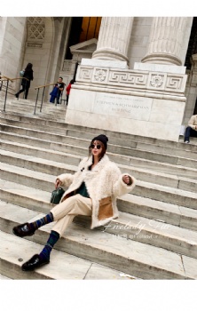  19098 toscanan lamb shearling coat	