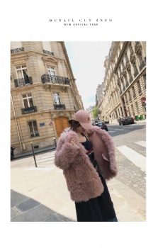  19098 tigrado lamb shearling coat	