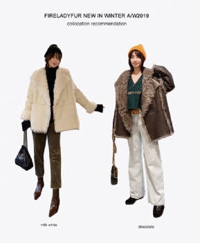 19215 curly toscana lamb shearling coat 2020 fall winter lady fashion