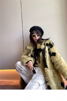  20525 black spot toscana lamb shearling coat 2020 fall winter lady fashion	