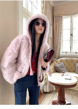 Toscana curly wool lamb shearling coat YW9003