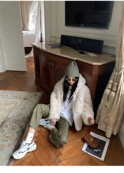  Toscana curly wool lamb shearling coat YW9003	