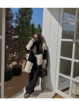  Toscana curly wool lamb shearling coat BK296	