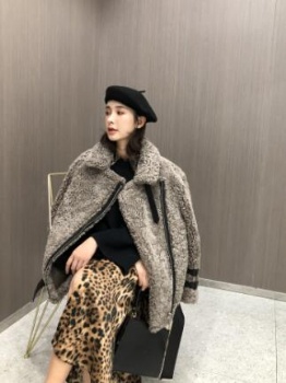  19069- Turkey Merino Lamb Shearling coat	