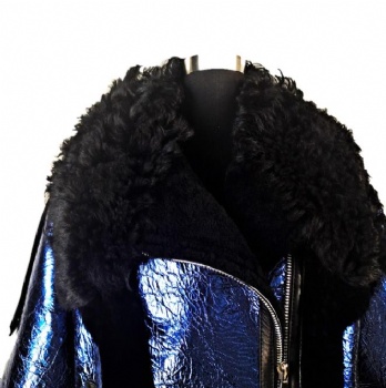  Dazzling color Merino Biker shearling coat BK212	