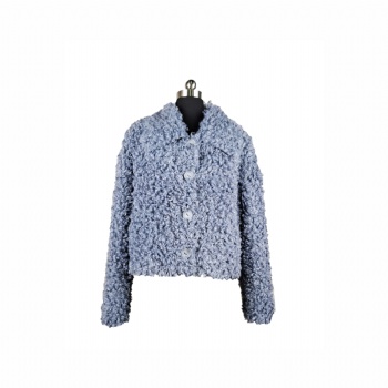 Faux tigrado lamb shearling coat YW040