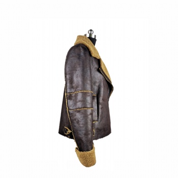  Faux lamb shearling suede outside biker coat BK020	