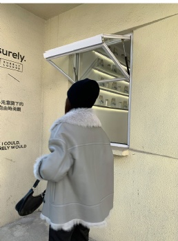  托斯卡纳天然卷毛板朝外皮毛一体中长款BK298	