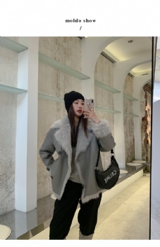  托斯卡纳天然卷毛板朝外皮毛一体中长款BK298	