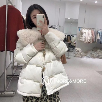 Toscana curly wool collar down coat Bk259