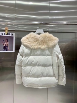  Toscana curly wool collar down coat Bk259	